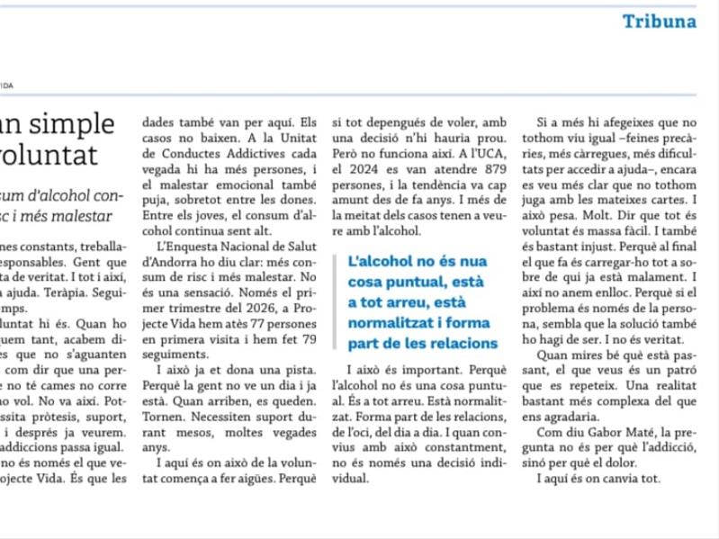 L’addicció no és tan simple com la falta de voluntat