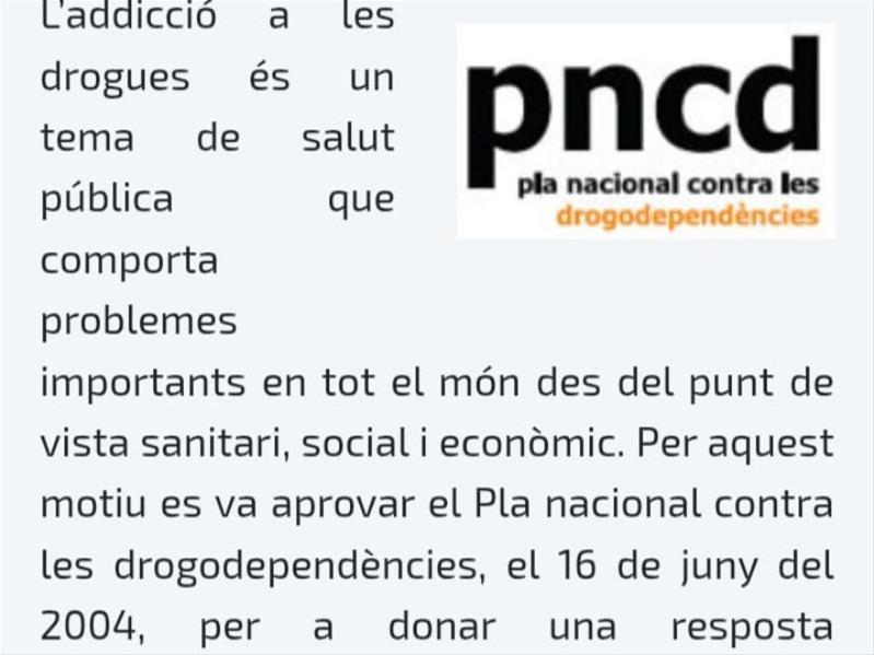 El Pla Nacional Contra les Drogodependències i la realitat d’avui al Principat d’Andorra