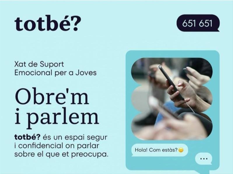 Salut “Obre’m i parlem”, el xat perquè els joves expressin les preocupacions sobre salut mental